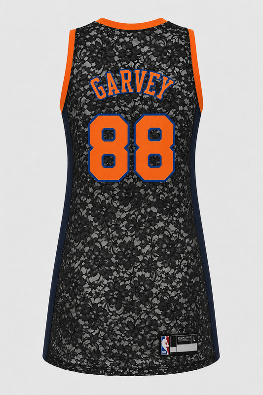 The Champions Jersey Dress - Black Lace