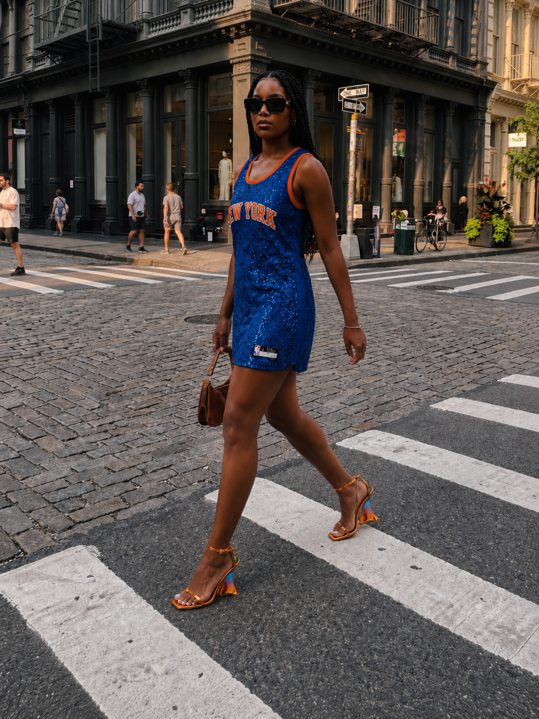 The Champions Jersey Dress - Royal Blue