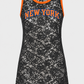 The Champions Jersey Dress - Black Lace