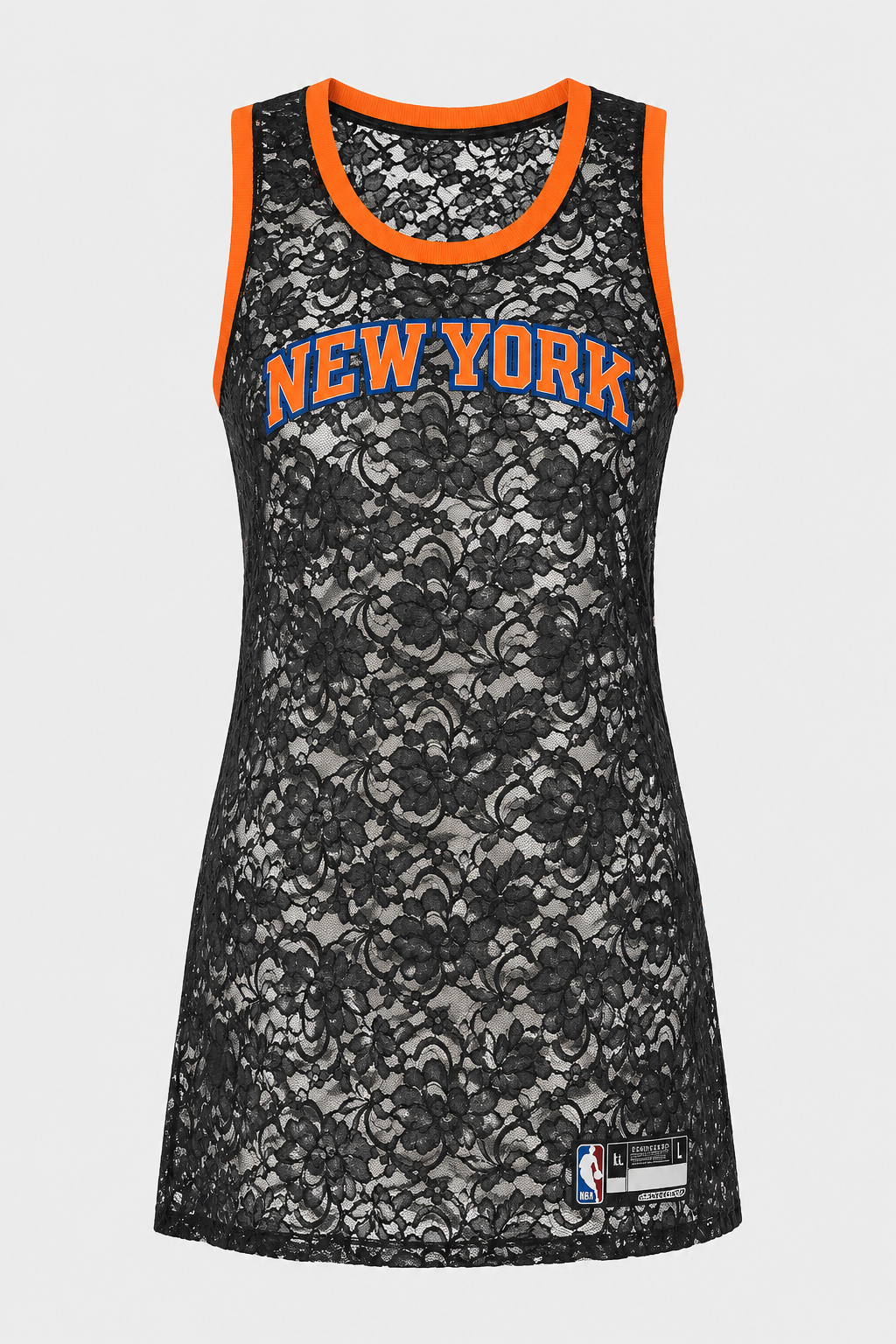 The Champions Jersey Dress - Black Lace
