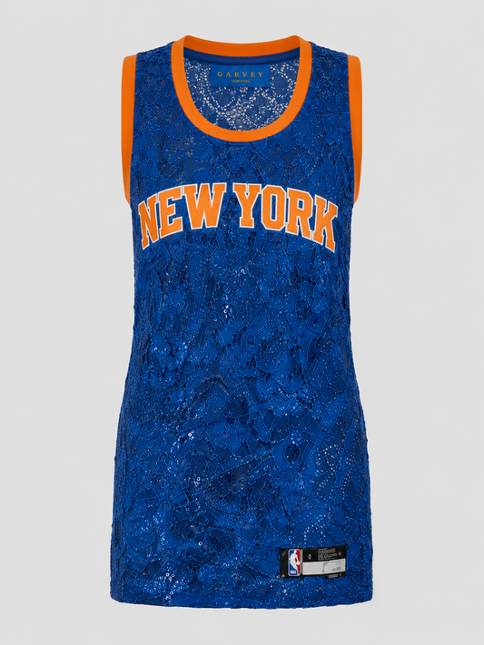 Knicks Jersey Dress - Royal Blue Lace