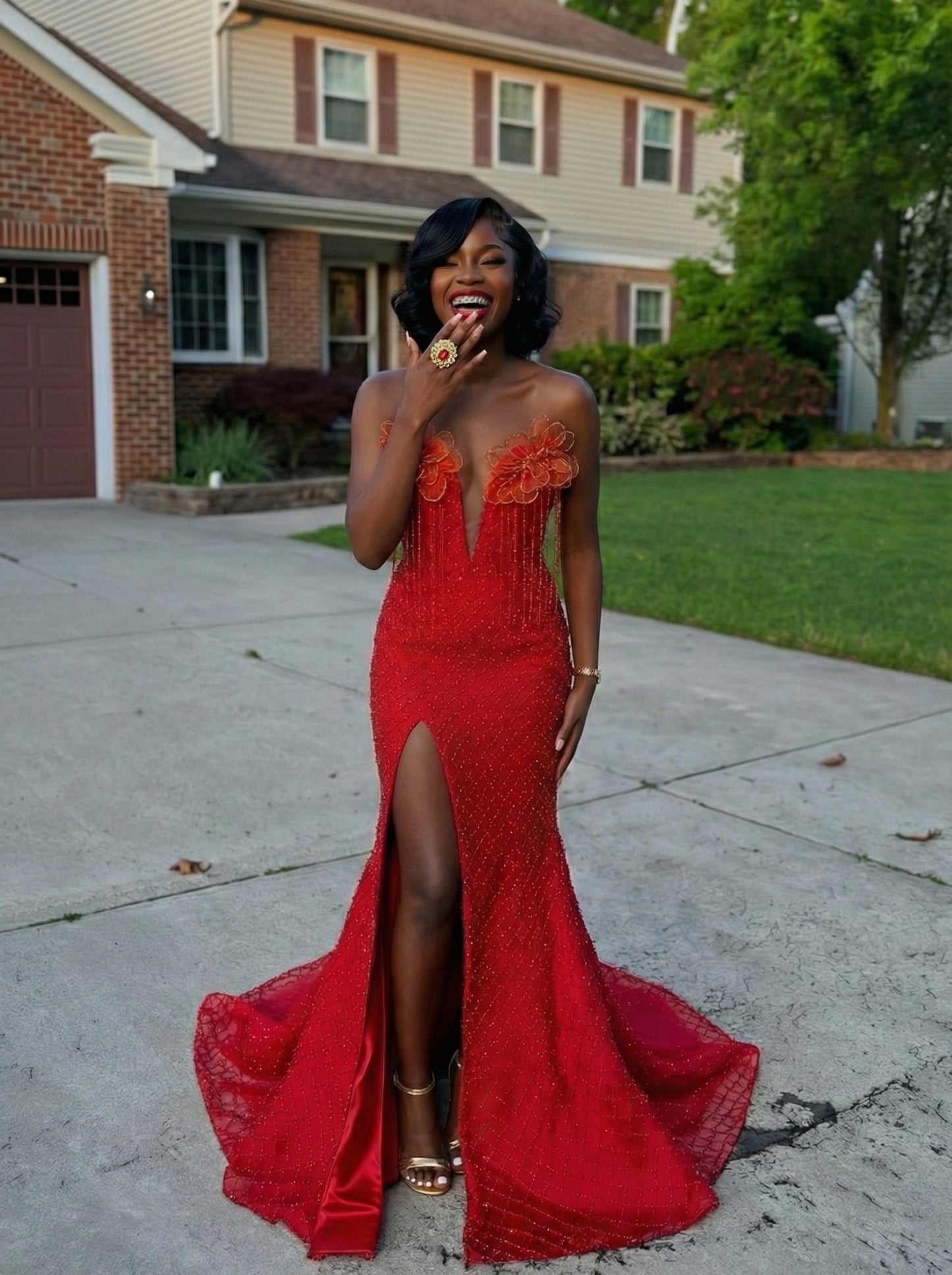 Red Rose Gown